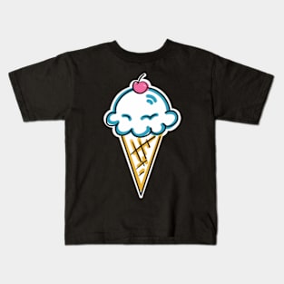 Summer s Pastel Ice Cream Cone With Cherry Kids T-Shirt